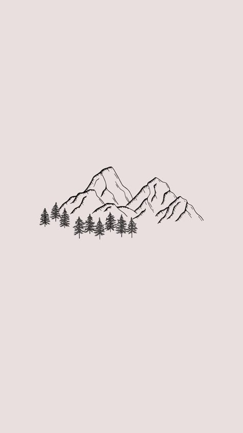 Mountain Tattoo Ideas Simple, Simple Colorado Tattoo, Mountain Highlight Cover Instagram, Nomad Tattoo Ideas, Mountain Drawing Wallpaper, Mountain Icon Instagram Highlight, Simple Mountain Drawing, Colorado Mountains Tattoo, Simple Nature Tattoos