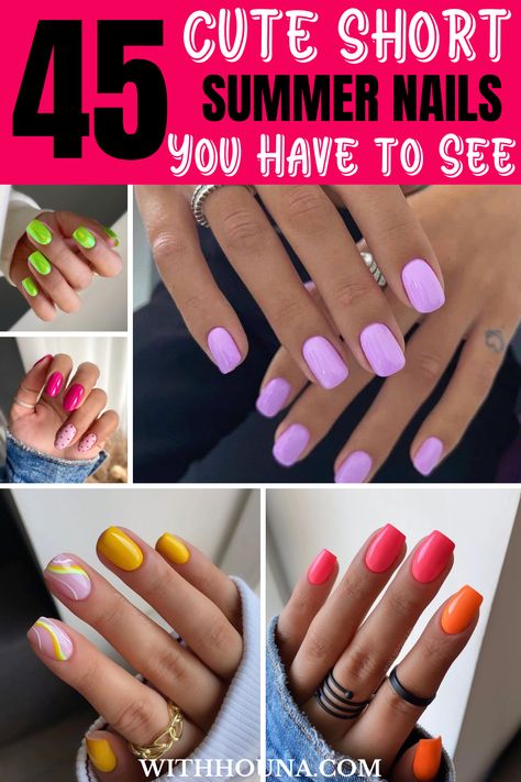 45 Cute Short Summer Nails and Short Summer Nail Ideas You Have to See Short Mail Inspire Summer, Summer Short Nail Designs 2023, Beach Color Nails Summer, Summer Manicure Ideas Short Nails 2023, Gel Nails August 2023, Summer Nails Colors Short, Short Summer Nail Designs 2023, August Short Nail Designs, Mail Inspo 2023 Summer Short