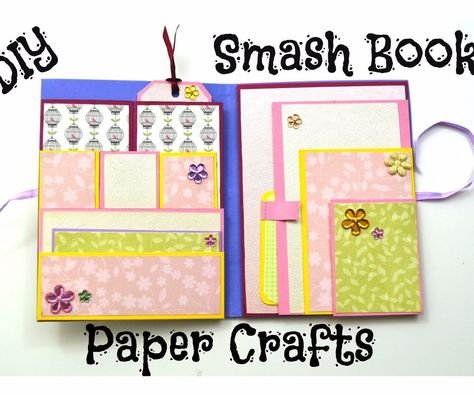 Smash Book Ideas, Smash Book Diy, Creative Scrapbook, Photo Album Diy, Scrapbook Tutorial, Diy School Supplies, Paper Crafts Card, Birthday Diy, Paper Crafts For Kids