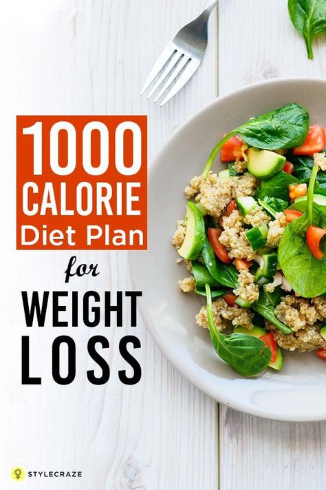 The rationale behind the 1000 calorie diet plan is that the drastic reduction of caloric intake results in weight loss, with little or no physical activity. The 1000 calorie plan generates energy shortage of 500 to 1000 calories and helps to burn approximately 8% of fat. The 1000 Calorie Diet Plan For Weight Loss 1000 Calorie Diets, 1200 Calorie Diet Meal Plans, 1000 Calorie, 1000 Calories, Low Carb Diets, Calorie Meal Plan, Ketogenic Diet Meal Plan, Ketogenic Diet Plan, The 1000