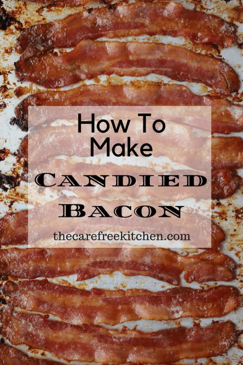 Candied Bacon is so easy and delicious!! This is a step by step guide, with several flavor variations, on how to make candied bacon. Candied Bacon Recipe, Bacon Appetizers, Healthy Recipes Easy Snacks, Candied Bacon, Flavored Bacon, Healthy Snacks Easy, Bacon Recipes, Pin Image, Step By Step Guide