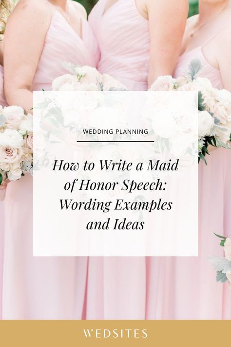 We totally get how terrifying this can be, which is why we’re here to help. Keep reading for our ultimate guide on writing the perfect maid of honor speech below, including some brainstorming prompts and wording examples to get you started. How To Write Maid Of Honor Speech For Sister, How To Start A Wedding Speech, How To Write A Bridesmaid Speech, Big Sister Maid Of Honor Speech, Simple Maid Of Honor Speech, Writing Maid Of Honor Speech, Short Sweet Maid Of Honor Speech, How To Start A Maid Of Honor Speech, Maid Of Honor Speech For Cousin