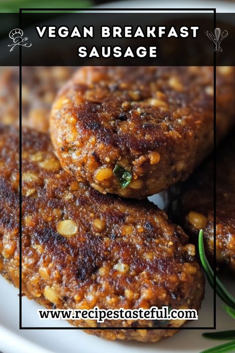 This flavorful vegan breakfast sausage is perfect for those seeking a gluten-free, soy-free, and nut-free option. Packed with fiber from lentils and mushrooms, and sweetened with apple and maple, these patties are a delicious start to your day. Vegan Breakfast Sausage Recipe, Vegan Breakfast Sausage, Breakfast Sausage Recipe, Mushroom Breakfast, Breakfast Sausage Recipes, Sausage Patties, Vegetarian Sausages, Sausage Recipe, Sausage Patty