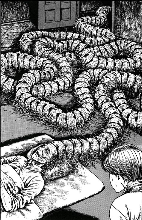 Japanese Horror, Little Shop Of Horrors, Junji Ito, Gothic Anime, Arte Obscura, Scary Art, Creepy Art, Arte Fantasy, Arte Horror