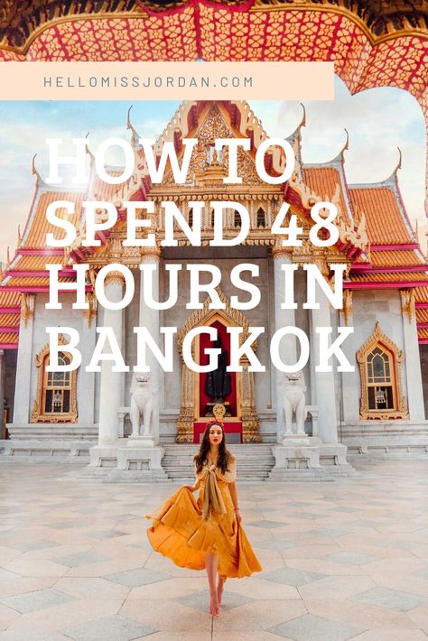 How to Spend 48 Hours in Bangkok Bangkok Rooftop, Bangkok Temples, Bangkok Street Food, Bangkok Street, Bangkok Itinerary, Trip To Thailand, Thailand Travel Tips, Thailand Travel Guide, Bangkok Travel