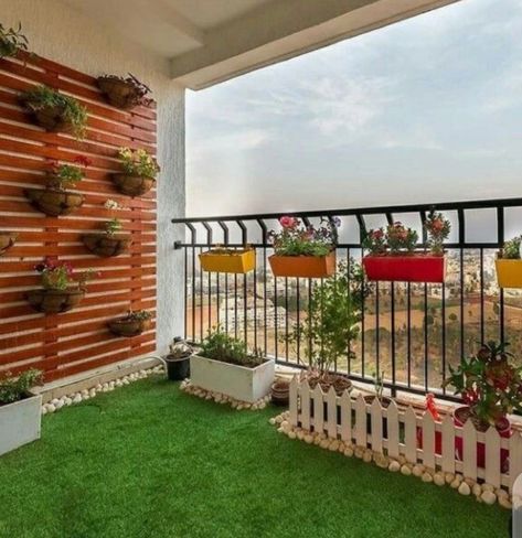 Balcony decoration ideas Open Terrace Ideas, Balcony Patio Ideas, Open Terrace, Terrace Garden Ideas, Terrasse Design, Roof Garden Design, Garden Wall Designs, Balcony Design Ideas, Balcony Grill