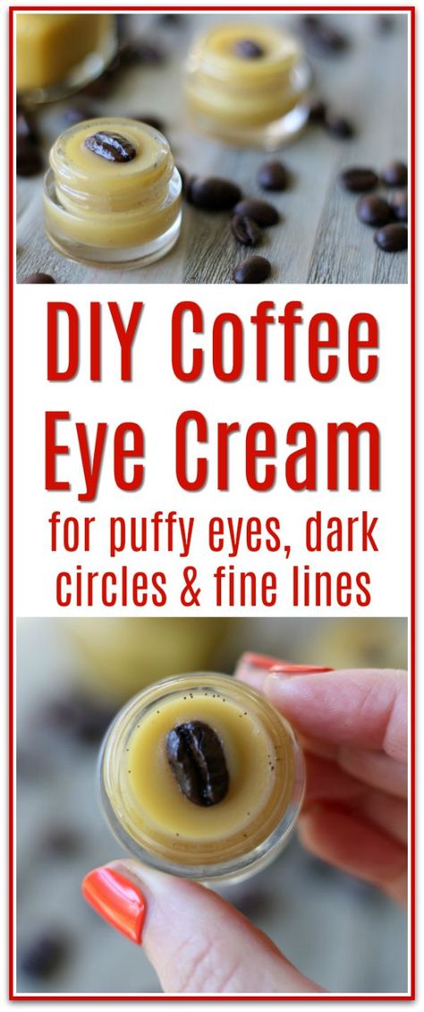 Eye Cream Recipe, Coffee Eye Cream, Eyes Dark Circles, Diy Eye Cream, Diy Beauty Products, Eyes Dark, Diy Kosmetik, Dark Circle, Eye Creams