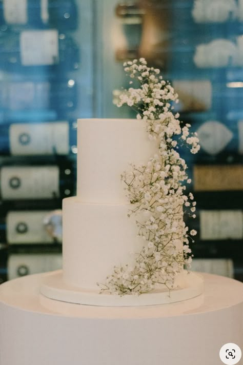 Classic Wedding Cake, Dream Wedding Cake, White Wedding Theme, Engagement Cakes, Simple Wedding Cake, Modern Wedding Cake, Cool Wedding Cakes, White Wedding Cake, Wedding Cakes With Flowers