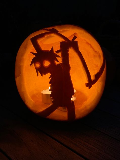 Gorillaz Pumpkin Carving, Regular Show Pumpkin Carving, Pumpkin Carving Ideas Anime, Anime Pumpkin Carving, Pumkin Carving, Pumpkin Carvings Stencils, Gorillaz, Pumpkin Carving, Halloween Pumpkins