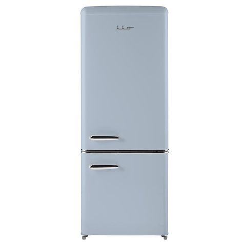 iio 7 cu. ft. Retro Bottom Freezer Refrigerator in Blue-MRB192-07ioLB - The Home Depot Bar Fridge And Freezer, Single Refrigerator And Freezer, Single Fridge Freezer In Kitchen, White American Fridge Freezer In Kitchen, Small Kitchen With American Fridge Freezer, White Smeg Fridge Kitchen, Modern Vintage Refrigerator, Fridge Freezer 1000 Wide, Smeg Fridge Freezer Turned Into Beer Fridge