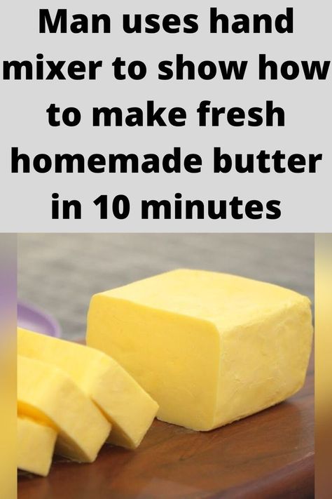 Homemade Butter With Hand Mixer, Making Homemade Butter, Homemade Butter Recipe, How To Make Butter, Make Butter At Home, Cream Cheese Homemade, Homestead Skills, Homemaking Ideas, Flavored Butters