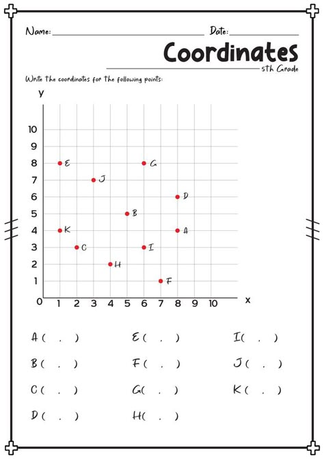 Master coordinates with these engaging worksheets for 5th graders. Boost your math skills today! #MathMadeEasy #FunWithCoordinates #MasteringCoordinates #coordinatesworksheets5th 5th Grade Printables, Fun Math Worksheets Middle School, 5 Grade Math Worksheets, 5th Grade Homeschool Ideas, Math 5th Grade Worksheets, Math Worksheets For 6th Grade, 6 Grade Math, Grade 5 Worksheets, Fifth Grade Worksheets