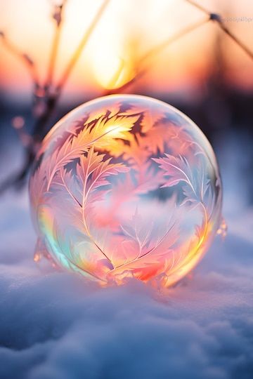 Premium Photo | Ice Crystal Kaleidoscope in Frozen Bubble Frozen Bubble, Frozen Bubbles, Snow Miku, Ice Crystals, Art Background, Premium Photo, Abstract Design, Creative Art, Creative Design