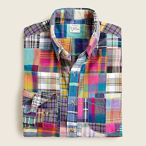 J.Crew: Indian Madras Shirt In Cotton For Men Indian City, Madras Shirt, Recycle Clothes, 17th Century, Chennai, Smart Casual, Women's Plaid Shirt, Light Fabric, J Crew