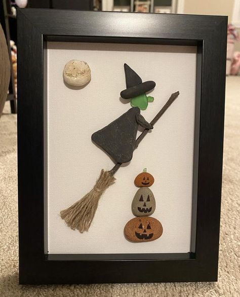 Sea Glass Tribe | Facebook Sea Glass Halloween, Sea Glass Ideas Projects, Halloween Glass Art, Halloween Sea Glass Art, Fall Sea Glass Art, Beach Glass Pictures, Halloween Pebble Art, Sea Glass Pictures Ideas, Sea Glass Crafts Diy