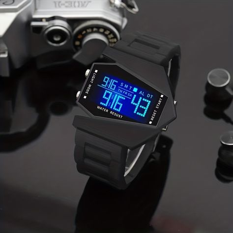 Faster shipping. Better service Tech Watches, Led Watch, Airplane Design, Men's Sweatpants, Junior High School, Junior High, Wristwatch Men, Alarm Clock, Quartz Watch