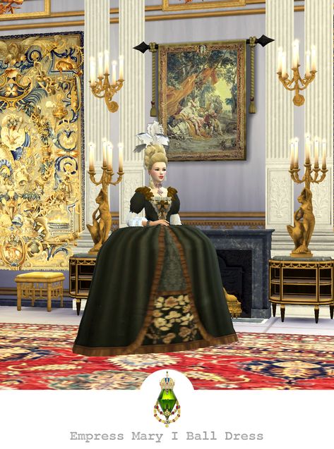 XVIII Century Empress Mary I of Brindleton Ball Dress!! Baroque!! The most Extravagant Era!! Since I started my story, I wanted to create some XVIII Dresses inspired by the movie Marie Antoinette... Sims 4 Cc Rocco, Sims 4 Cc Marie Antoinette, Sims 4 Cc Rococo Dress, Marie Antoinette Sims 4 Cc, Sims 4 Rococo Dress, Baroque Sims 4 Cc, Rococo Sims 4, Sims 4 Marie Antoinette, Rococo Sims 4 Cc