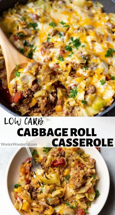 Unstuffed Cabbage Casserole, Cabbage Casserole Recipe, Cabbage Casserole Recipes, Cabbage Roll Casserole, Unstuffed Cabbage, Cabbage Roll, Ground Beef Recipes Healthy, Keto Friendly Recipes, Eating Low Carb