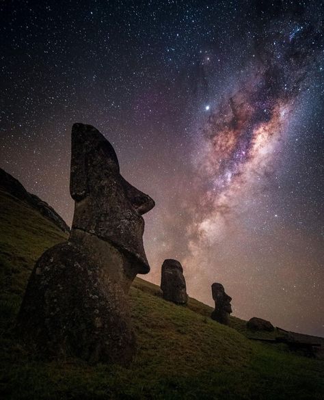 Milky Way Milky Way Photography, Easter Island, The Night Sky, Stonehenge, Travel Insurance, Night Photography, Milky Way, Aerial View, Night Sky