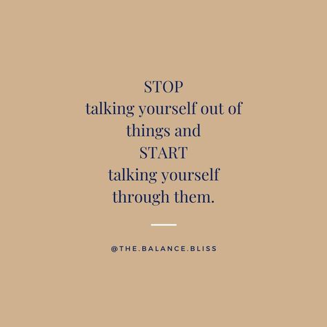 It’s so easy isn't it. To think of something we might want to do, or change and then to quickly talk ourselves out of all the reasons why we shouldn't.⁠ ⁠ We self sabotage because change is unpredictable, new experiences are unpredictable, new situations and new lives are unpredictable. And so we talk ourselves out of them.⁠ ⁠ What if we stopped talking ourselves out of things and STARTed talking ourselves through them.⁠ ⁠ How much different could this simple shift make things?⁠ ⁠ #balancebli... New Experiences, Stop Talking, Make Things, Its Okay, What If, New Life, New Experience, Quick Saves