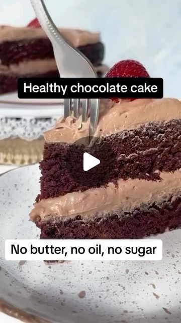 Teany Tea | Follow @teanyteaorganic for daily reposts of healthy dessert recipes from our favorite social bakers! Repost from @thebigmansworld • The... | Instagram Sugarfree Cake Recipe, Healthy Chocolate Cake Recipe, Low Calorie Cake, Clean Sweets, Healthy Chocolate Cake, Sugar Free Cake, Healthy Cake, Healthy Chocolate, Sugar Free Desserts