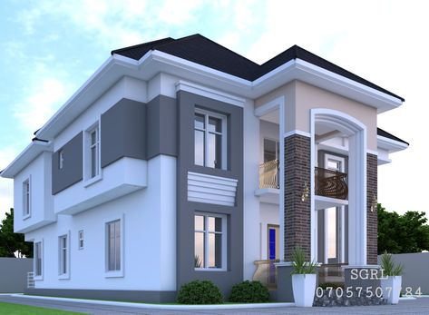 6bedroom duplex all ensuite with big sitting room 07057507784,07067061854 Nigeria House Design, 4 Bedroom Bungalow House Plans, 4 Bedroom Bungalow, Building Design Plan, Bungalow Style House, Bungalow Style House Plans, Duplex Design, Best Modern House Design, Classic House Exterior