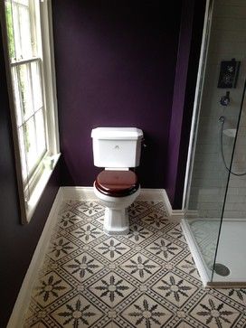 Brinjal Farrow And Ball, Violet Bathroom, Dark Purple Bathroom, Plum Bathroom, Moody Rooms, Home Accessories Uk, Downstairs Wc, Purple Bathroom, Small Utility