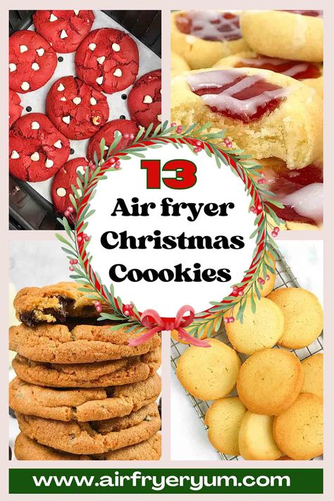 Can You Bake Cookies In Air Fryer, Easy Air Fryer Cookies, How To Bake Cookies In Air Fryer, Air Fryer Christmas Cookies, Shortbread Jam Cookies, Air Fryer Christmas, Air Fryer Cookies, Small Batch Cookie Recipe, Snowballs Recipe