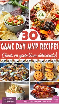 A collection of 30 game day recipes to make you the MVP of the food game. Cheer on your favorite team with a spread of delicious and easy championship recipes! tailgating food, homegating foods, football snacks, superbowl party food, salsa fresca, hotdogs, nachos, #superbowlfood #footballfood Homemade French Onion Dip, Tailgate Party Food, Game Day Recipes, Football Party Foods, Food Game, Football Snacks, Game Day Appetizers, Easy Camping Meals, Sports Food