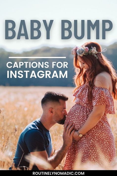 Pregnant couple with words baby bump captions for Instagram Baby Bump Quotes, Bump Quotes, Cute Baby Bump, Family Captions, Baby Bump Pictures, Bump Pictures, Baby Bump Photos, Bump Photos, Photo Caption