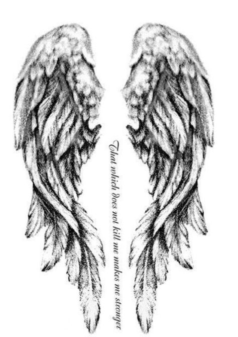 Angle Wing Tattoos, Angel Wings Tattoo On Back, Beautiful Angel Tattoos, Wing Tattoos On Back, Alas Tattoo, Angel Wings Drawing, Super Tattoo, Wing Tattoo Designs, Wings Drawing