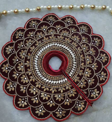 Maroon Colour Dress, Ladu Gopal Dress Hand Work, Kanha Dress, Laddu Gopal Dress, Krishna Dress, Diya Decoration Ideas, Thali Decoration Ideas, Maroon Colour, Janmashtami Decoration