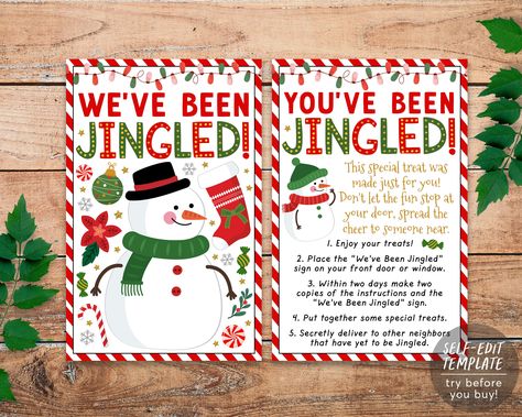 You’ve Been Jingled, Jingle Baskets, You've Been Jingled, Office Party Games, Coworkers Christmas, Christmas Game, Office Games, Winter Games, Christmas Printable