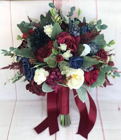 Burgundy And Blue Bridal Bouquet, Wedding Cakes Elegant Unique Burgandy Navy Blue Flowers, Burgundy Blush And Navy Wedding Flowers, Fall Wedding Bouquets Burgundy Navy Blue, Burgundy Navy And Blush Wedding Flowers, Burgundy And Navy Wedding Bouquet, Navy And Burgundy Wedding Flowers, Dusty Blue And Burgundy Wedding Theme, Wine Wedding Flowers