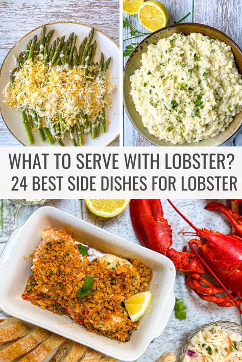 Lobster Tail Dinner Ideas, Meals With Lobster, Lobster Tail Dishes, What To Make With Lobster Tails, Lobster Tail Meal, Lobster Boil Party Ideas, Lobster Meal Ideas, Lobster Meals Dinners, Sides For Lobster Tail