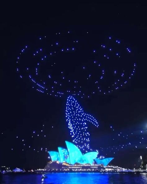 Sydney, Australia 🇦🇺 Travel | Hotels | Food | Tips on Instagram: "Spellbound by Sydney's breathtaking drone spectacle: a mesmerizing dance of lights, technology, and sky-high artistry, painting the night with a symphony of innovation. ✨🌌 👉Share with someone you wish to attend Vivid 2024 with.😍 🎥: Credits to: 1. @philipps.world.of.photography 2. @philipps.world.of.photography 3. @_danieltran_ 4. @twoluggagetrip 5. @demas 6. @phatlifeproject 📍Sydney" Drone Show Night, Sydney Australia Travel, Drone Show, Visit Sydney, New Year's Eve Celebrations, Fireworks Show, Harbour Bridge, The Nights, Fireworks Display