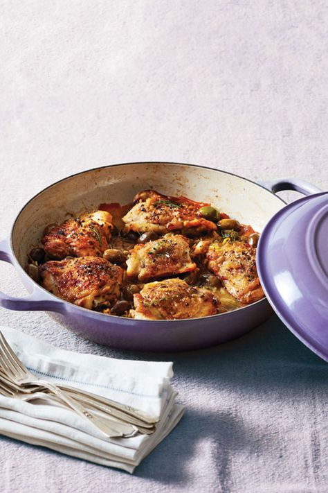 Get the recipe for Fragrant Braised Chicken Thighs to cook in your Le Creuset enameled cast iron braiser. Braiser Recipes, Spring Vegetables Recipes, Creuset Recipes, Braising Recipes, Le Creuset Recipes, Braised Chicken Thighs, Dijon Chicken, Thighs Recipe, Sauteed Chicken