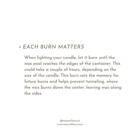 Sharing a few candle care tips for the most efficient burn that will make you love your scented candles even more! The full article is available on our website so do check it out 🫶🏻 Shop our collection at www.maawellness.com or connect with us on WhatsApp at +917284973557. [scented candles, candle care tips, soy wax candles, candles India, Ahmedabad based candles, candle guide] #MaaWellness #MWForSelfCare . . . #candlecaretips #candlecare #scentedcandles #candleindia #candlesahmedabad #c... Candle Guide, Candle Care Tips, Candle Tips, Let It Burn, Candle Care, Making Videos, Wax Candles, Ahmedabad, Soy Wax Candles