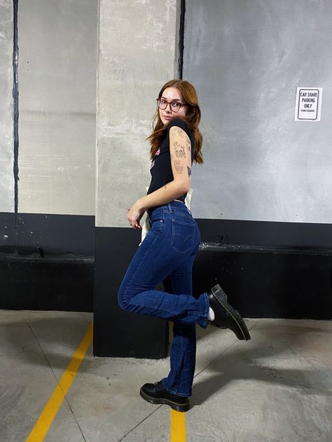 Bootcut Jeans And Doc Martens, Doc Martens, Bootcut Jeans, Outfit Inspo