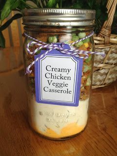 Chicken Veggie Casserole, Casserole Meal, Meal In A Jar, In A Jar Recipes, Mason Jar Mixes, Creamy Chicken Casserole, Homemade Dry Mixes, Soup In A Jar, Veggie Casserole