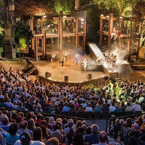 The Best Open-Air Theatres In The UK Open Air Theatre Architecture, Open Theater, Amphitheater Architecture, Outdoor Pavillion, Open Air Theatre, Outdoor Theatre, Theater Architecture, Cliff Edge, Open Air Theater