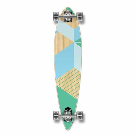 🛹Punked Geometric Green Pintail 40" Longboard 🛹 🔥 The Geometric Green Pintail Longboard teardrop-shaped deck is the most suitable for beginners. The shape prevents the wheel from contacting with the board while still providing ample footspace. Pintails also make excellent campus cruisers. The geometric patterns utilize a limited color palette, embracing the simplicity for which longboarding is known for. Go ride and have fun! This board is complete and ready to ride.Specifications * ... Pintail Longboard, Geometric Series, Limited Color Palette, Go Ride, Deck Size, Longboard Skateboard, Skateboard Design, Heavy Duty Trucks, Longboards