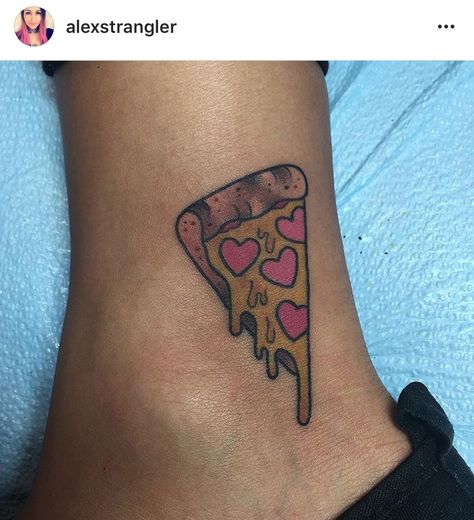 I feel the same way Pizza Heart Tattoo, Cute Pizza Tattoo, Small Pizza Tattoo, Pizza Tattoo Design, Food Tattoo Ideas, Alex Strangler, Pizza Tattoo, Heart Pizza, Food Tattoos