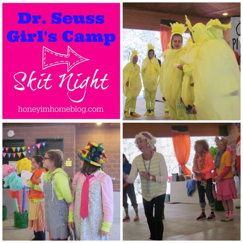 Girl's Camp Skit Night  INCLUDING a great Seussical skit about integrity! Skits To Do With Friends, Girls Camp Games, Girls Camp Devotional Ideas Lds, Girls Camp Skits Lds Ideas, Lds Girls Camp Faith Walk Ideas, Skits For Kids To Perform, Camp Skits, Camp Quotes, Lds Girls Camp