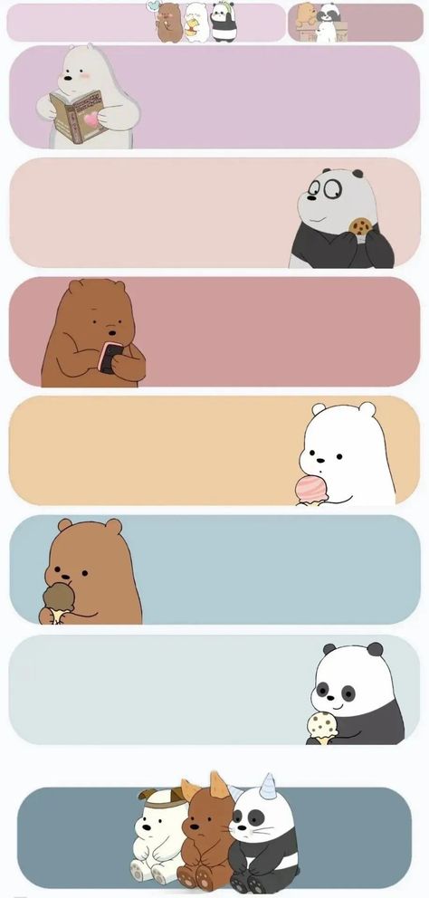 Baer Bear Wallpaper, Webearbears Wallpaper, Aesthetic Wallpaper We Bare Bears, Ice Bear We Bare Bears, Wallpapers Cute, We Bare Bears Wallpapers, Seni Dan Kraf, 강아지 그림, Cute Panda Wallpaper