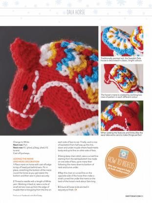 Knitted Toys Free Patterns, Horse Mane, Animal Knitting Patterns, Knitting Patterns Toys, Toys Collection, Dala Horse, Horse Pattern, Knitted Animals, Knitting Magazine