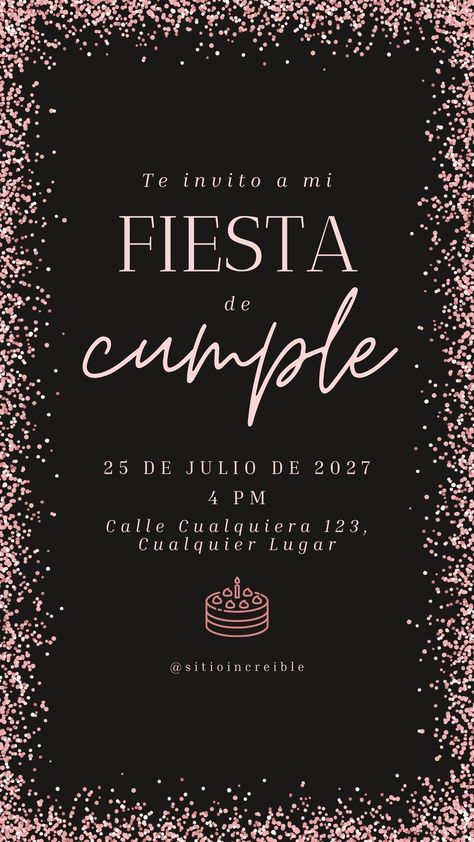 Historia de instagram invitación de cumpleaños moderno rosado - Templates by Canva 18th Bday Invitation Template, Bday Invitations, Font Combos, 30th Bday, Party Invite Design, Create Your Story, Printable Invitation Templates, Birthday Card Template, 17th Birthday