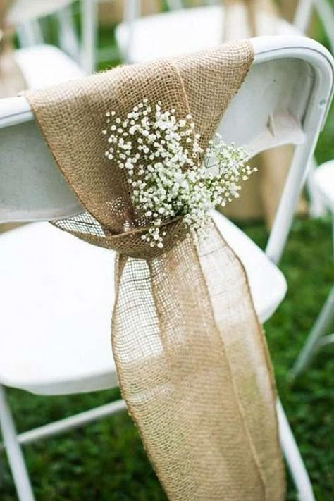 20 Amazing DIY Wedding Ideas ❤ diy wedding ideas wedding chair decoration #weddingforward #wedding #bride Wedding Ceremony Chairs, Backyard Wedding Decorations, Rustic Backyard, Ceremony Chairs, Wedding Chair Decorations, Rustic Barn Wedding, Marriage Ceremony, Chair Decorations, Wedding Chairs