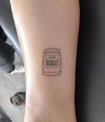 I love peanut butter sm Peanut Butter Jar Tattoo, Peanut Butter Tattoo, Butter Tattoo, Jif Peanut Butter, Cream Tattoo, Basic Tattoos, Peanut Butter Jar, Apple And Peanut Butter, Tiny Jars