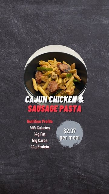 Zac Coen Recipes, Zach Coen Recipes, Zach Coen Meals, Zach Cohen Recipes, Macro Foods, Zach Coen, Affordable Meal Prep, Chicken Sausage Pasta, College Food